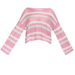 B-WARE MYMO DAMEN PULLOVER GR.M/L FARBE HELLPINK Getreift