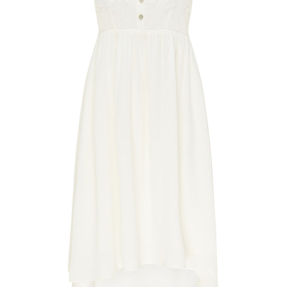 B-WARE DREIMASTER VINTAGE DAMEN SOMMERKLEID Gr.L Farbe Wollweiss