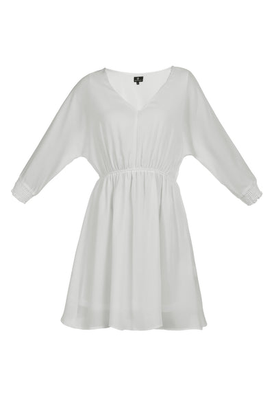 B-WARE DREIMASTER KLASSIK DAMEN KLEID Gr. XL Farbe Wollweiss