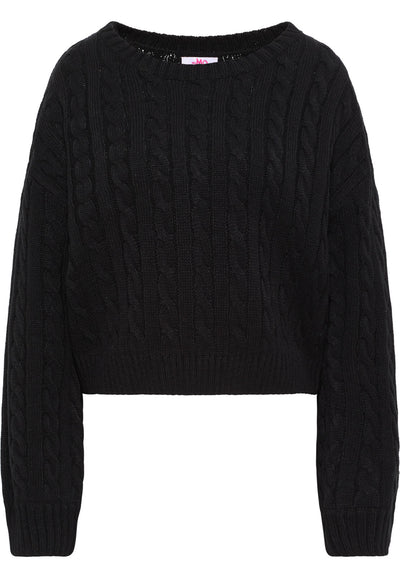 B-WARE MYMO DAMEN STRICKPULLOVER GR.XL/XXL FARBE SCHWARZ