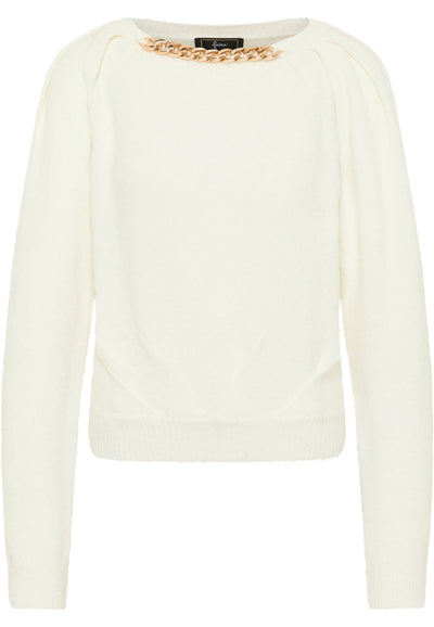 B-WARE FAINA DAMEN STRICKJACKE / Pullover Gr. M/L Farbe Weiss