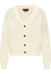 B-WARE FAINA DAMEN STRICKJACKE Gr. M/L Farbe Wollweiss