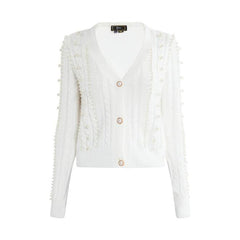 B-WARE FAINA DAMEN STRICKJACKE Gr. XS/X Farbe:Weiss