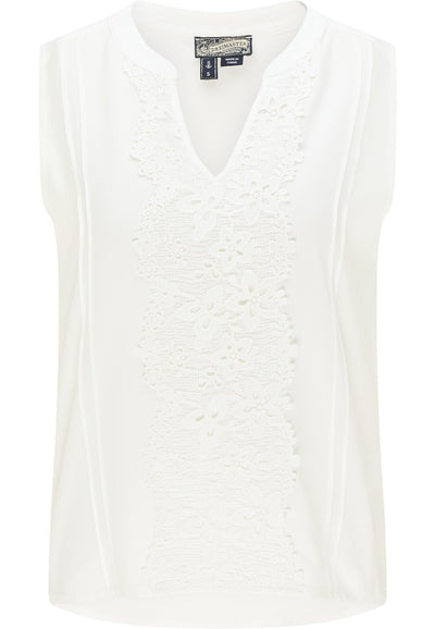 B-WARE DREIMASTER VINTAGE DAMEN TOP Gr. L Farbe Wollweiss