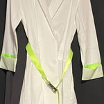 B-WARE MYMO DAMEN MANTEL Gr.XS Farbe Weiss Neon-Grün