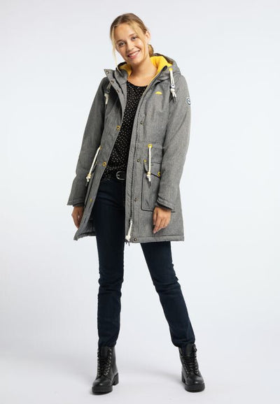 Musterware/Einzelstück SCHMUDDELWEDDA DAMEN WINTERPARKA GR.S FARBE GRAU MELANGE