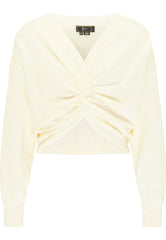 B-WARE FAINA DAMEN STRICKPULLOVER GR.M/L FARBE WOLLWEISS