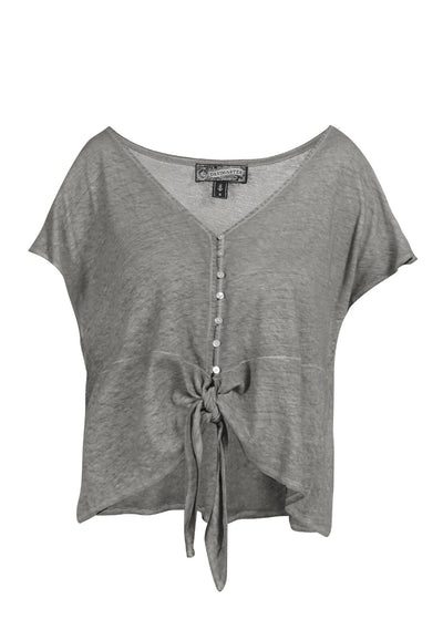 B-WARE DreiMaster Vintage Damen Bluse Gr. XS Farbe Dunkelgrau