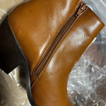 B-WARE Dreimaster Vintage Damen Schuhe Gr. 39 Farbe Cognac
