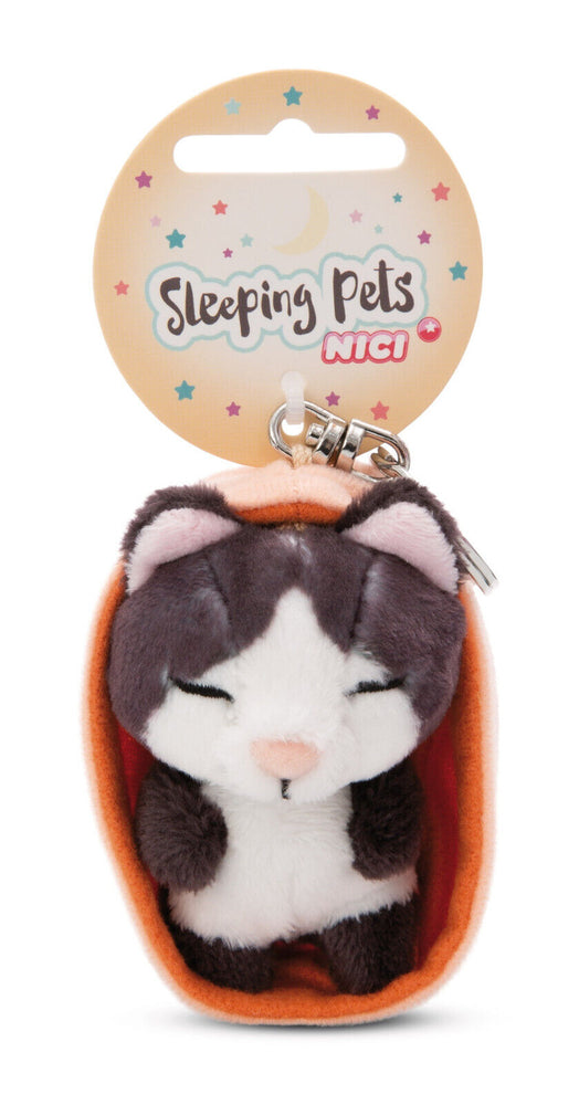 NICI GREEN Schlüsselanhänger Sleeping Pets Schwarze Katze