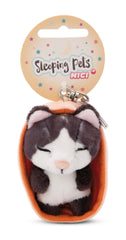 NICI GREEN Schlüsselanhänger Sleeping Pets Schwarze Katze