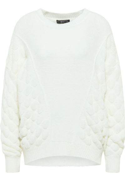 B-WARE FAINA DAMEN STRICKPULLOVER Gr. M/L FARBE WOLLWEISS