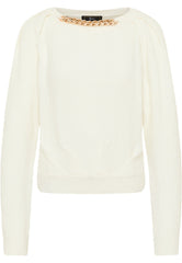 B-WARE FAINA DAMEN STRICKJACKE / Pullover Gr. M/L Farbe Weiss