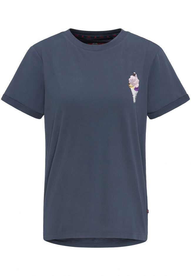 B-WARE MYMO DAMEN T-SHIRT GR.M FARBE MARINE