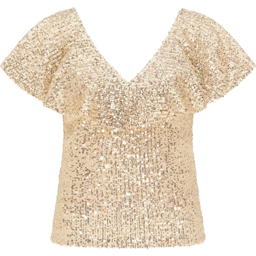 B-WARE FAINA DAMEN TOP Gr. M Farbe Gold