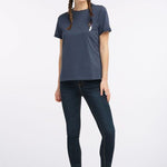 B-WARE MYMO DAMEN T-SHIRT GR.L FARBE MARINE