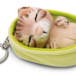 NICI GREEN Schlüsselanhänger Sleeping Pets Bengal Katze