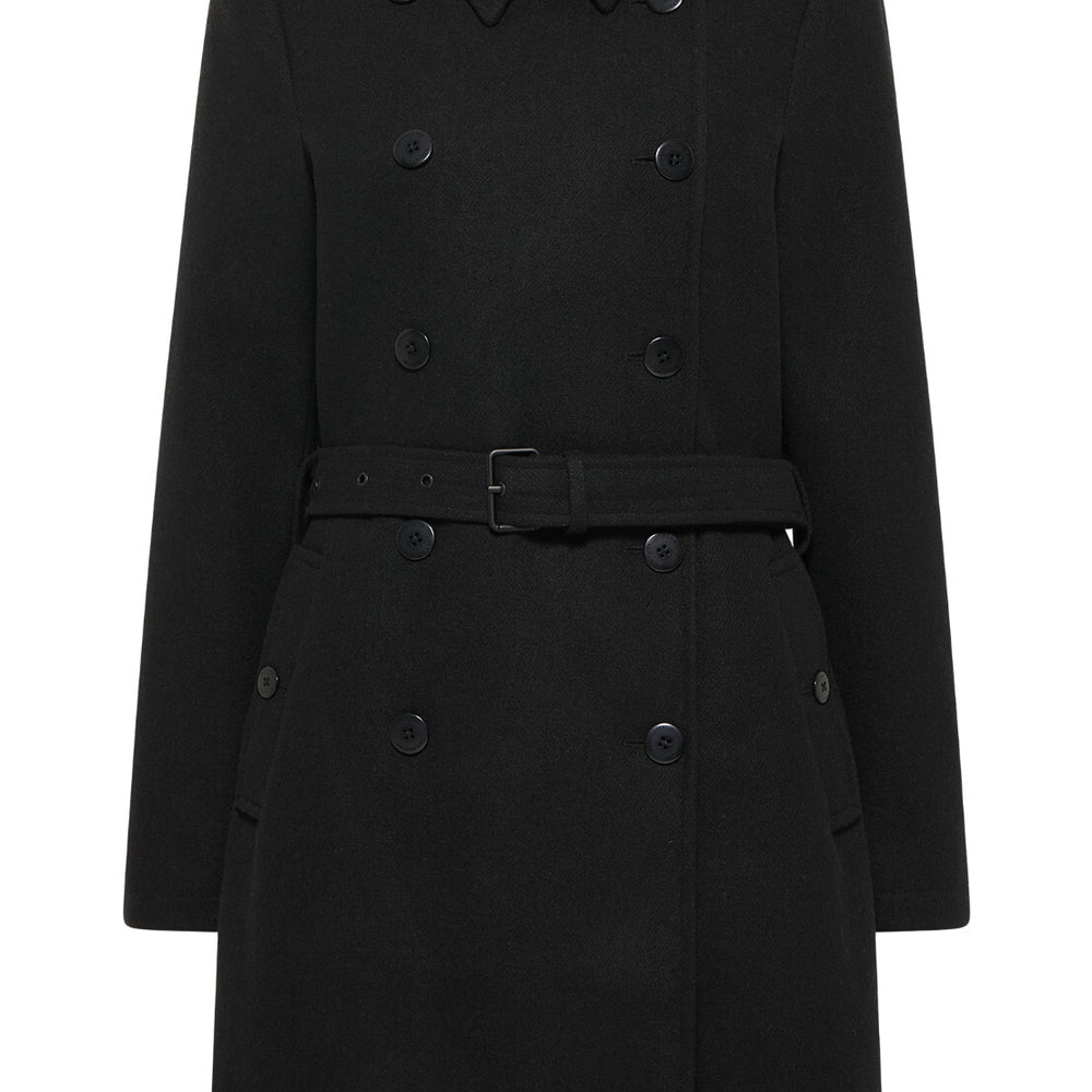 B-WARE DREIMASTER KLASSIK DAMEN ÜBERGANGSMANTEL Gr.L Farbe Schwarz