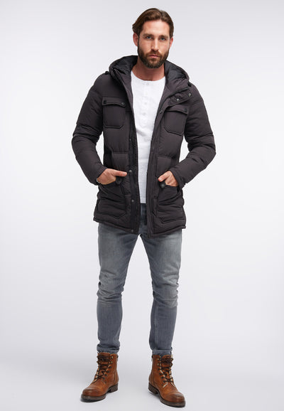 B-WARE DREIMASTER HERREN PARKA Gr. XXL Farbe Schwarz