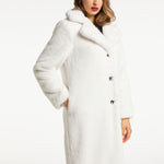 B-WARE FAINA DAMEN MANTEL GR.M FARBE WOLLWEISS