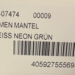 B-WARE MYMO DAMEN MANTEL Gr.XS Farbe Weiss Neon-Grün