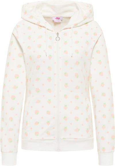 B-WARE MYMO DAMEN PULLOVER SWEATJACKE NOLIE GR: M FARBE WOLLWEISS