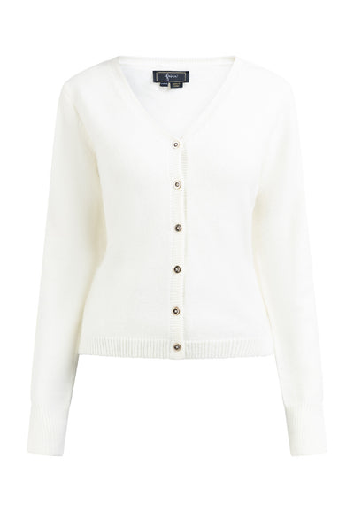 B-WARE FAINA DAMEN STRICKJACKE GR.M/L FARBE WOLLWEISS