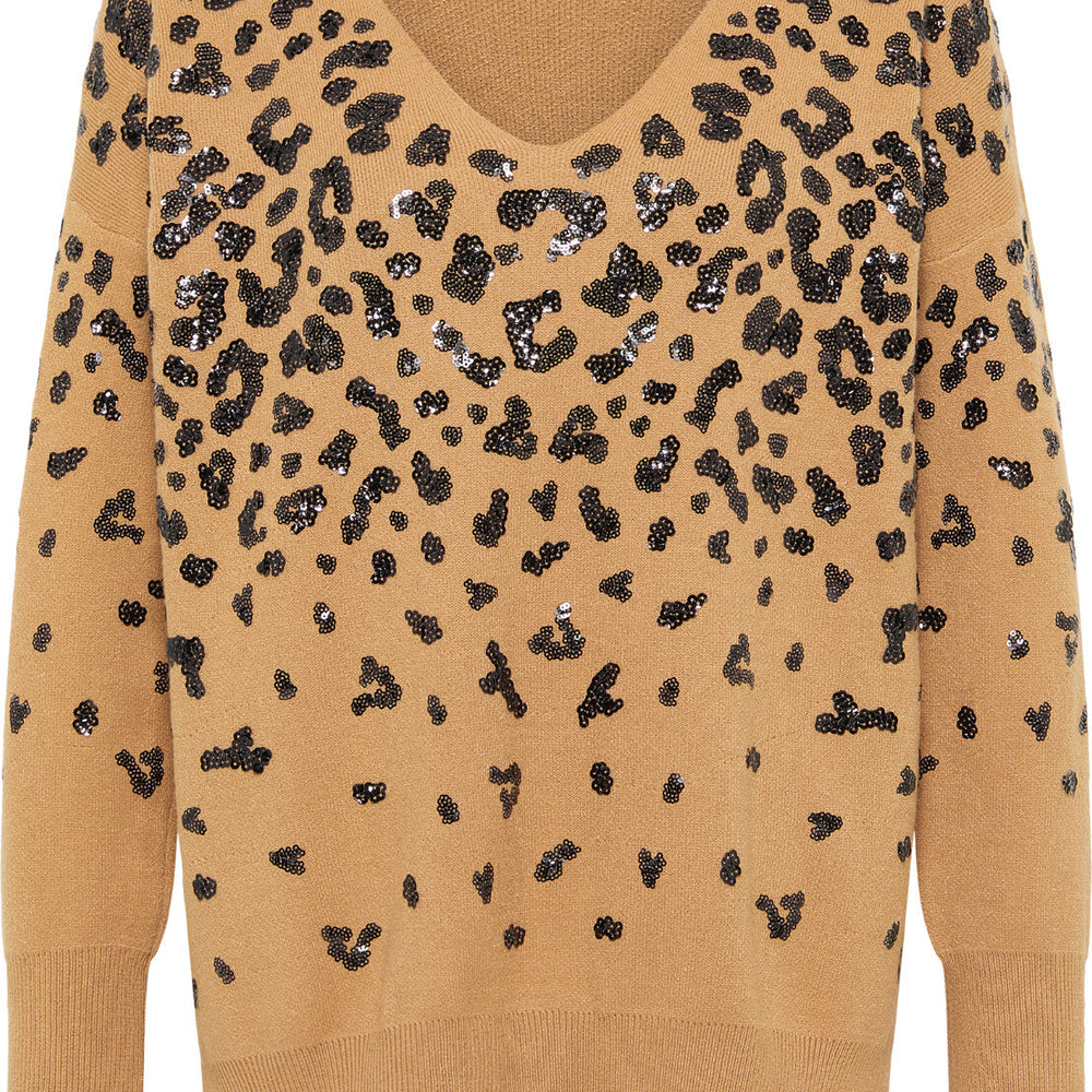 B-WARE FAINA DAMEN STRICKPULLOVER Gr. M/L Farbe Kamel Schwarz