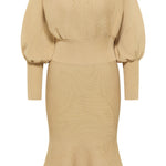 B-WARE FAINA DAMEN STRICKKLEID Gr. M/L Farbe Kamel