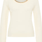 B-WARE FAINA DAMEN STRICKPULLOVER Gr. M/L Farbe Weiss