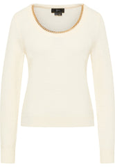 B-WARE FAINA DAMEN STRICKPULLOVER Gr. M/L Farbe Weiss
