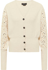B-WARE FAINA DAMEN STRICKJACKE GR. XS/S FARBE CHAMPAGNER