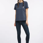 B-WARE MYMO DAMEN T-SHIRT GR. S FARBE MARINE