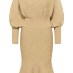 B-WARE FAINA DAMEN STRICKKLEID Gr. M/L Farbe Kamel