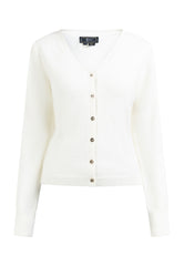 B-WARE FAINA DAMEN STRICKJACKE GR.M/L FARBE WOLLWEISS