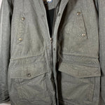 B-WARE DREIMASTER HERREN PARKA Gr. L Farbe Grau Melange