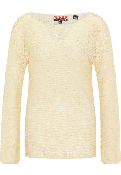 B-WARE MYMO ROCKS DAMEN PULLOVER Gr. M/L Farbe Beige