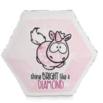 NICI - Theodor & Friends - Kissen diamantförmig Einhorn Pink Diamond 30x25cm