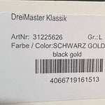 B-WARE DREIMASTER KLASSIK DAMEN LANGARMBLUSE Gr. L Farbe Schwarz Gold