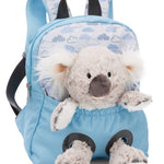 NICI - Travel Friends - Rucksack mit Plüschtier 21x26cm Koala 25cm hellblau