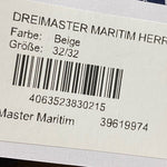B-WARE DREIMASTER MARITIM HERREN CHINO Gr.32/32 Farbe Beige