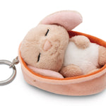 NICI GREEN Schlüsselanhänger Sleeping Pets Karamell Hase