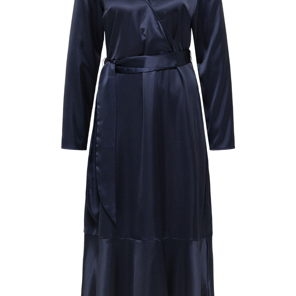 B-WARE DreiMaster Klassik Damen Blusenkleid Gr. S Farbe Marine