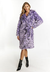 B-WARE FAINA DAMEN MANTEL GR.S FARBE LILA SCHWARZ