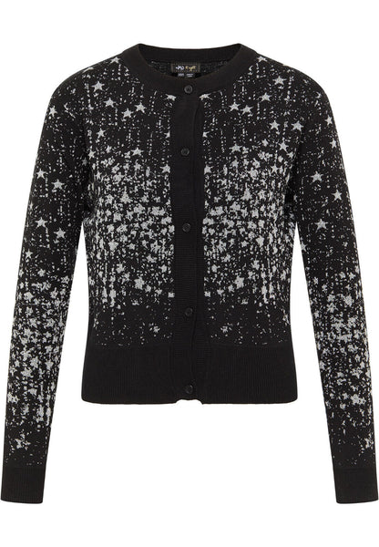 B-WARE MYMO AT NIGHT DAMEN STRICKJACKE Gr. M/L Farbe SCHWARZ SILBER