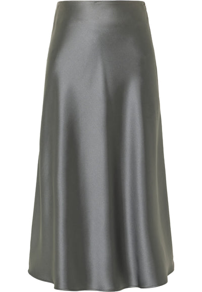 B-WARE DreiMaster Klassik Damen A-Linienrock Gr. XS Farbe Grau Oliv