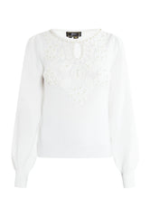 B-WARE FAINA DAMEN STRICKPULLOVER GR.M/L FARBE WEISS