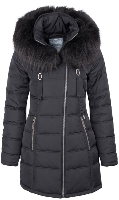 B-WARE DREIMASTER DAMEN MANTEL Gr. L Farbe Schwarz