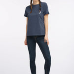 B-WARE MYMO DAMEN T-SHIRT GR. S FARBE MARINE