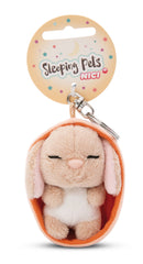NICI GREEN Schlüsselanhänger Sleeping Pets Karamell Hase
